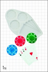 'Poker Chips & Cards' Silicone Mould